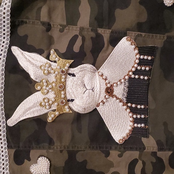 Upcycled Camo Embellished Jacket - Picture 2 of 9